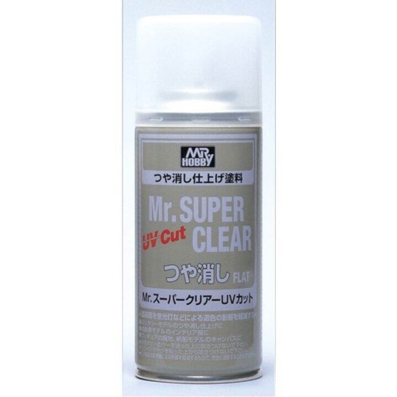 Mr. Hobby B523 Mr. Super Clear UV Cut Flat Top Coat Spray Paint 170ml - Picture 1 of 1
